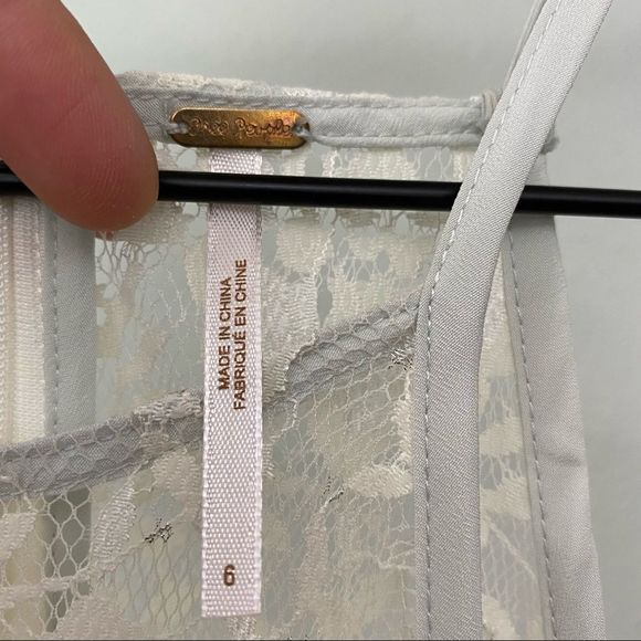 NWT Free People Wish Upon a Star Mini Dress in Ice Combo - Picture 6 of 9